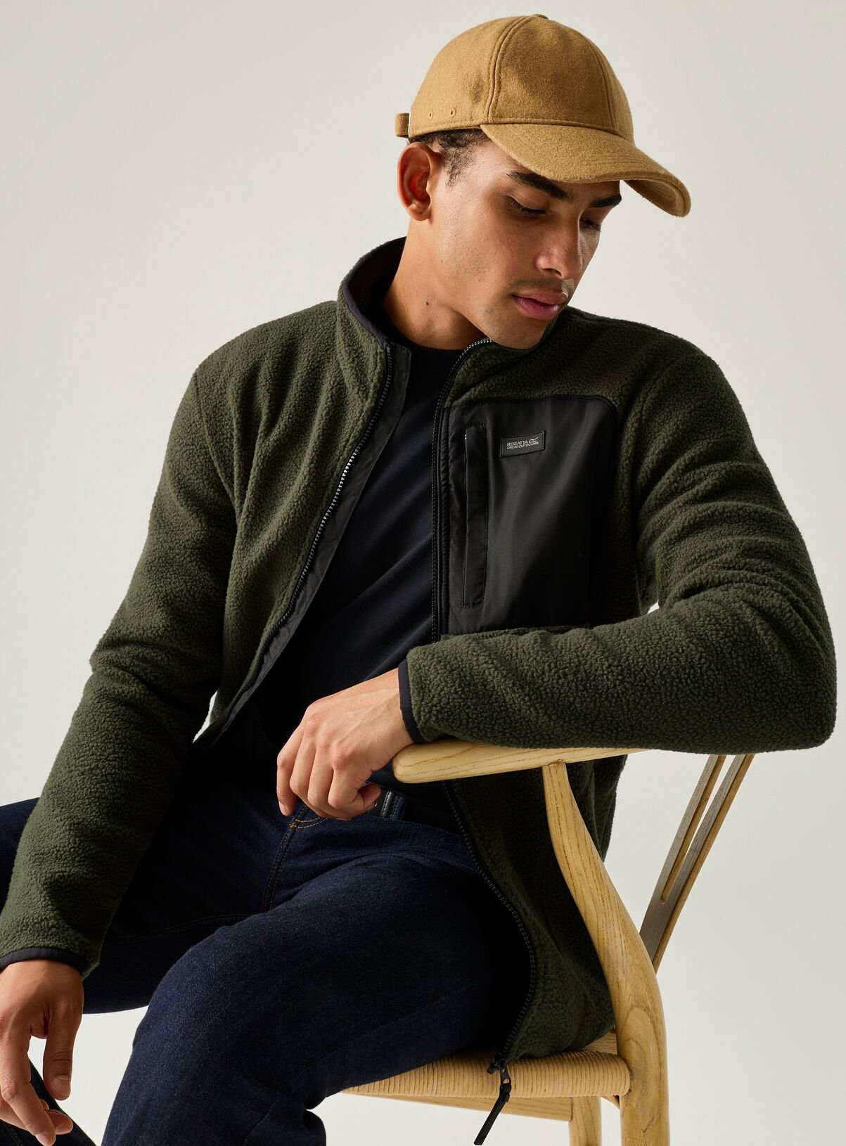 REGATTA Frankie Borg Full Zip Fleece Khaki XXXL - Image 2 thumbnail